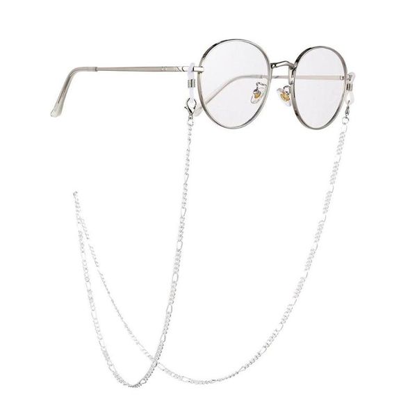 

нерегулярной mixed толстых цепей eyeglass цепь талреп reading glasses цепь женщина аксессуары солнцезащитные очки держите ремни шнуры, Silver