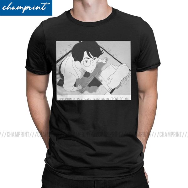 

tatami galaxy opportunity quote t shirts for men vintage t-shirt round collar yuasa watashi manga tees short sleeve summer