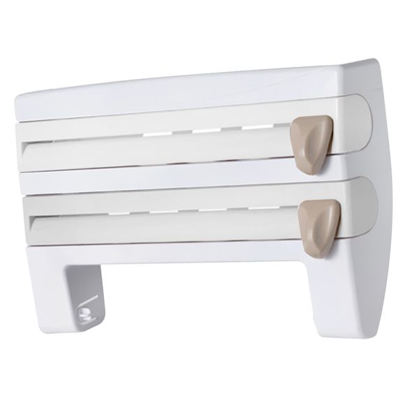 

wall mounted roll holder, rack kitchen roll holder cling film storage rack paper dispenser for kitchen, home, ect