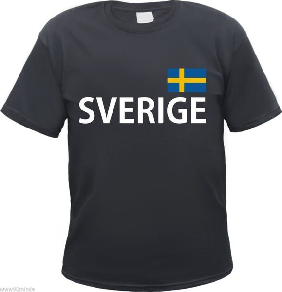 

sverige футболка - шварц мит flagge друк - с бис 3xl - schweden urlaub швеции