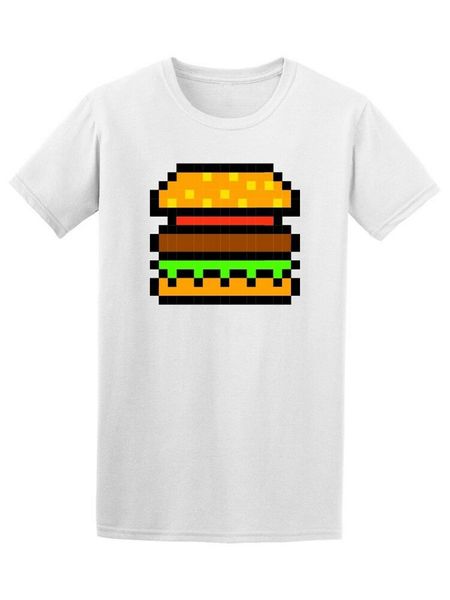 

ретро hamburger pixel graphic tee мужского -image по big tall tee shirt