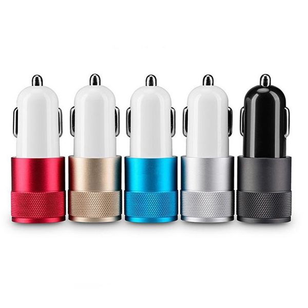 

car usb charger aluminum cycle 5v 1a dual 2 usb port car adaptor shiipping