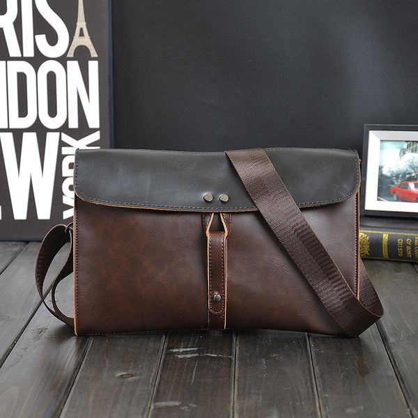 

leather men messenger bags vintage business casual man bag small simple leather bags