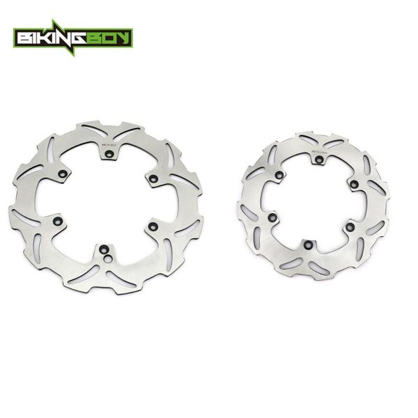 

bikingboy front rear brake discs disks rotors for husaberg fe 250 350 13-14 fe 400 e / c 01-03 450 09-14 600 e / s 99-02