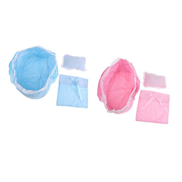 

cute dots lace sleeping bags with pillow and quilt travel handbag carrier pink&blue