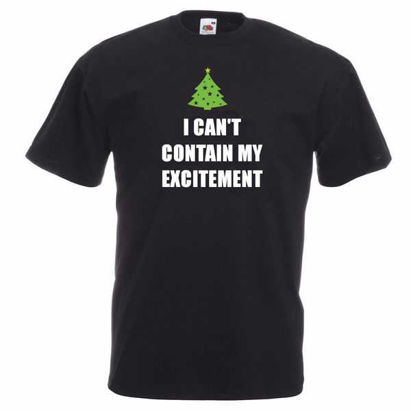 

new mens kids i can't contain my excitement xmas tree season print short sleeve t shirt summer short fashion t-shirt