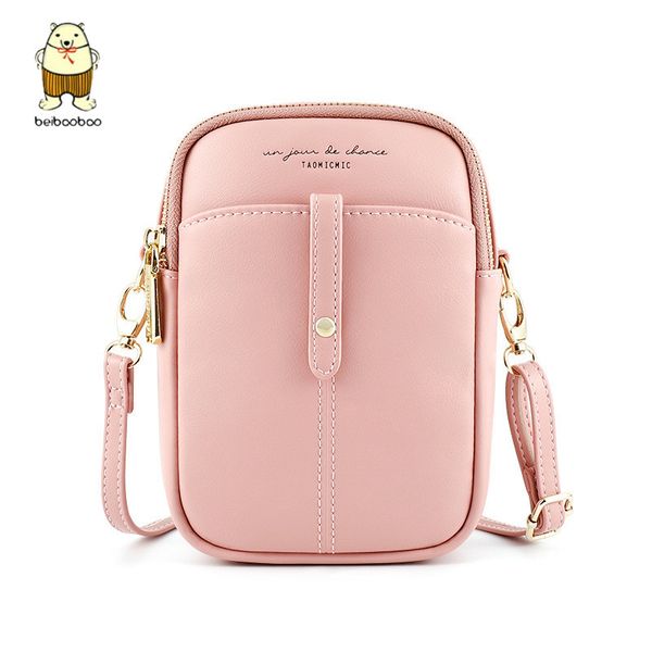 

beibaobao mobile phone bag women's fashion pu leather ladies shoulder messenger bag trend mini vertical section crossbody