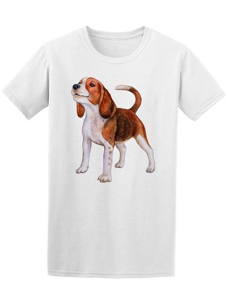 

cheerful dog beagle watercolor men's tee -image by homme plus size tee shirt