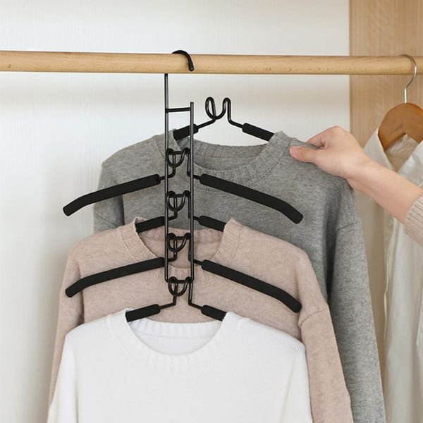 

hangers & racks storage wardrobe organizer space saving trouser fishbone type towel clothes hook multi layers for