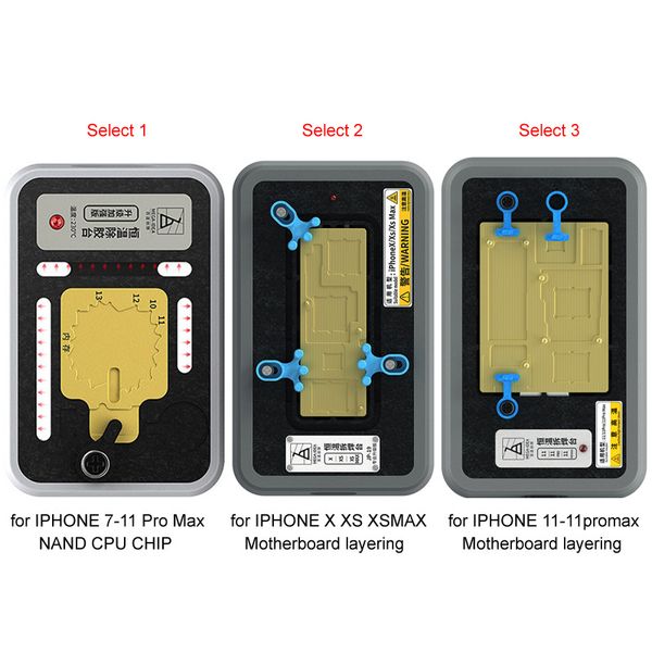 

mega-idea laminating tin on main board chip degumming thermostatic fixture table for x xs xsmax 11 pro max ic remove glue