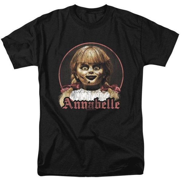 

annabelle vintage doll portrait black shirts