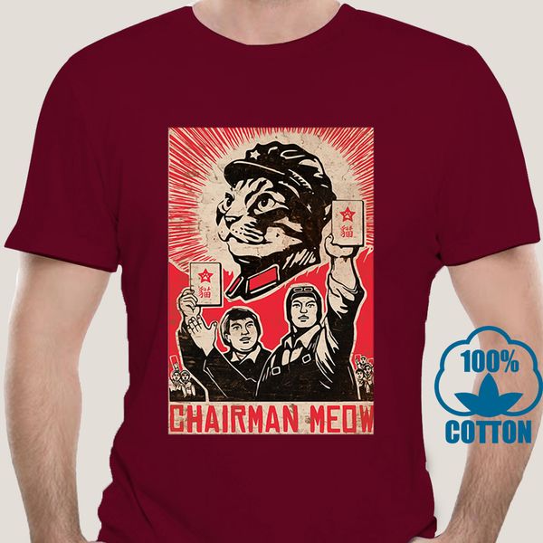 

0469d men tshirt short sleeve chairman meow kittens of the world unite. t shirt o neck women t-shirt