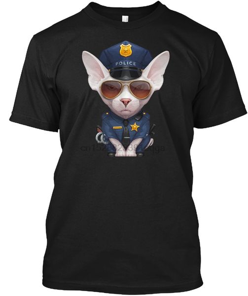 

men t shirt sphynx cat police officer women t-shirt