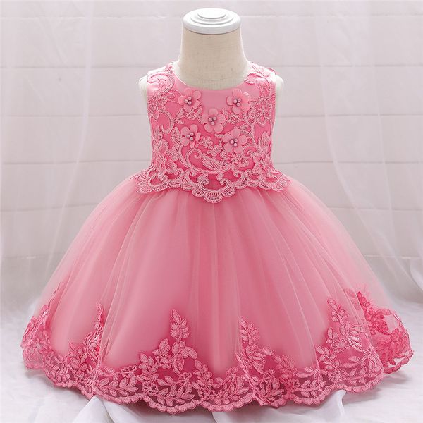 

крещение платье партии для infant baby girl dress 0-2ого 1 год ребёнка дня рождения платья шнурка pageant платье принцессы платье 200918, Red;yellow