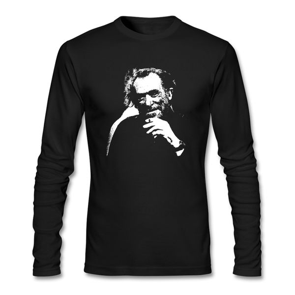 

vintage charles bukowski writer and barfly t shirt men's casual o neck long sleeve t-shirts male clothing cool shirt abstract