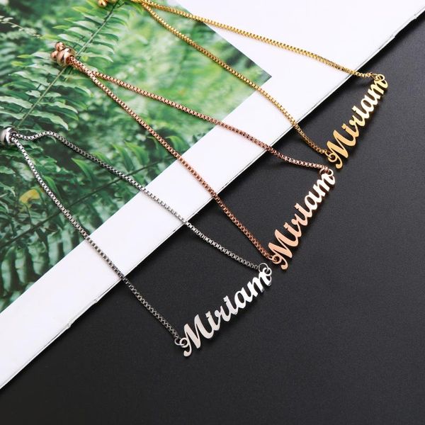 

lateefah custom stainless steel name bracelet men women personality bracelets adjustable id bracelet birthday jewelry gifts, Black