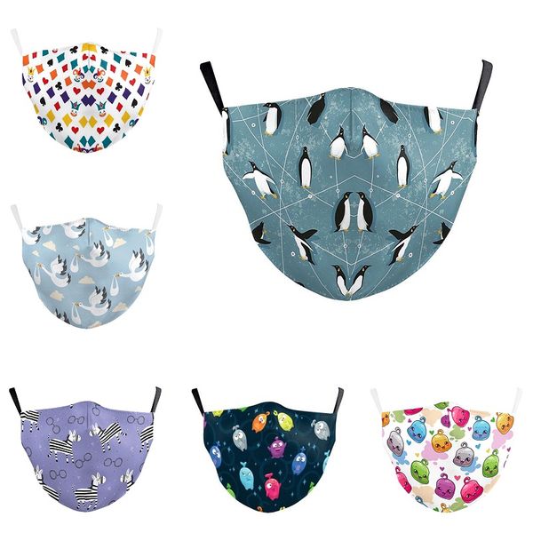 

10 mask adjustable face images kids designs mask anti-haze cartoon protective styles dustproof 2.5 pm reusable animal gtwns