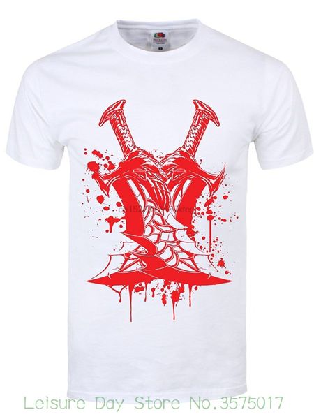 

men brand clothihng fashion mens t shirt 100%cotton men39 s kratos daggers t-shirt white
