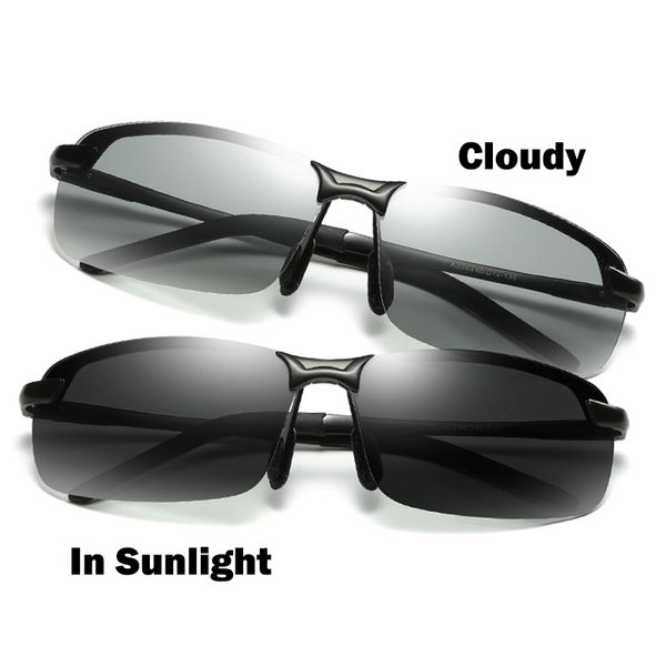 

2020 pchromic polarized sunglasses men's anti-uv sunglasses for drivers male driving fishing uv400 polarized sun glasses, White;black