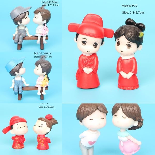 

cake decoration couple baking accessories doll ornaments ornaments doll happy valentine's day party confirmation eye baking dessert tab