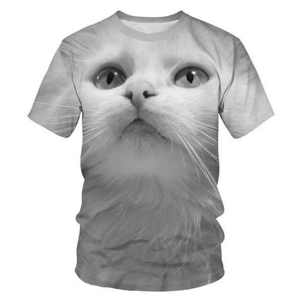 

new cute cat cartoon print kawaii female 3d print shirts humor graphic humor men clothing