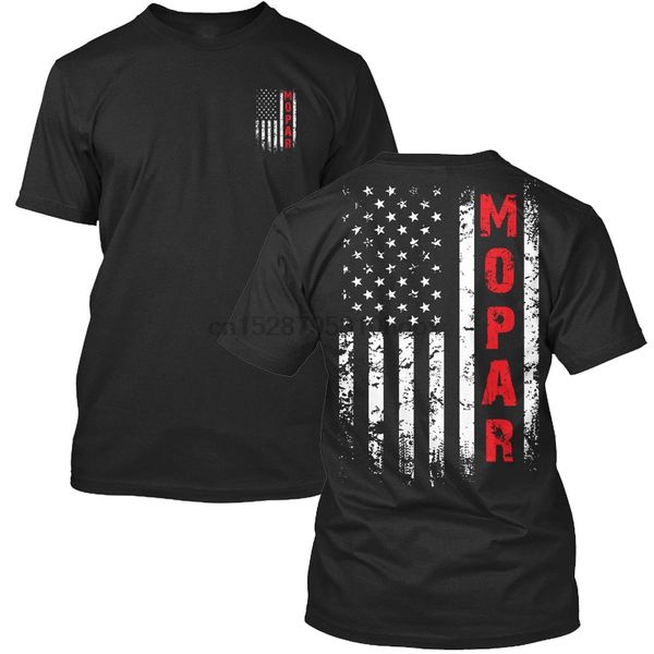 

mopar us flag t shirt men two sides cotton casual tee usa size s 3xl