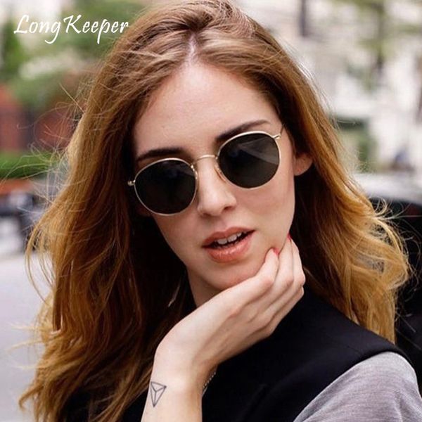 

longkeeper luxury round sunglasses men 2020 fashion black sun glasses women anti-glare driving glasses for male uv400, White;black