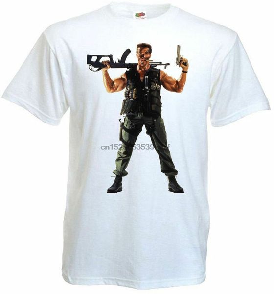 

commando v4 t-shirt white poster all sizes s...5xl