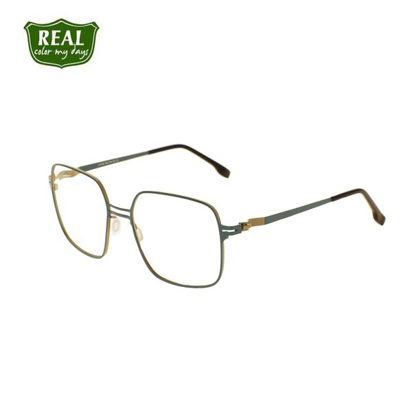 

2020 square frame women men oversized metal optical frames, Black