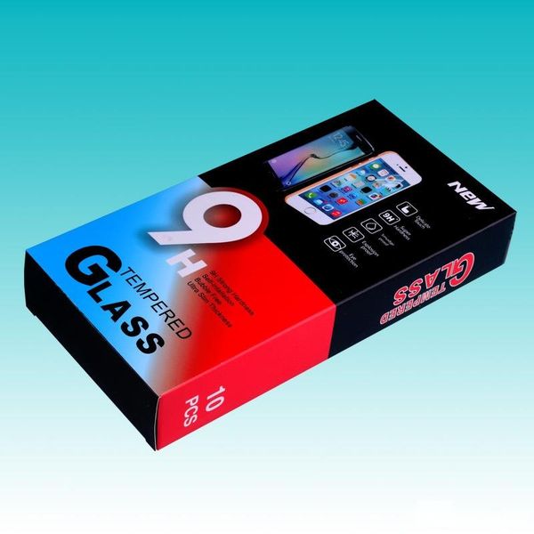 

universal 190*89mm tempered glass protector package paper boxes for iphone 5 6 samsung lg sony s6 s4 protection film packing box