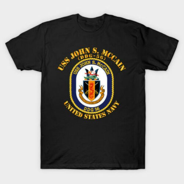 

uss john s. mccain (ddg-56) men black t-shirt s-2xl