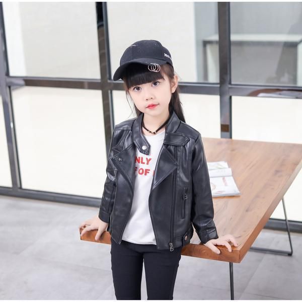 

jackets girls boys black pu kids baby leather jacket spring autumn cool coat children clothes overcoats 3-14t, Blue;gray