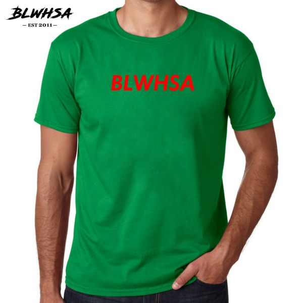 

blwhsa новый бренд лето футболка мужская blwhsa letters печать хлопка вокруг шеи вскользь с коротким рукавом футболки для мужчин top тис