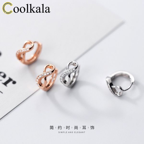 

Coolkala silver buckle women's Mori Fashion bow 8 words simple personality ear accessories, Golden;silver