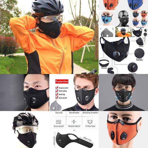 

pm2.5 stock mask sport face us cycling mask anti-dust anti-pollution activated carbon filt wu7f1