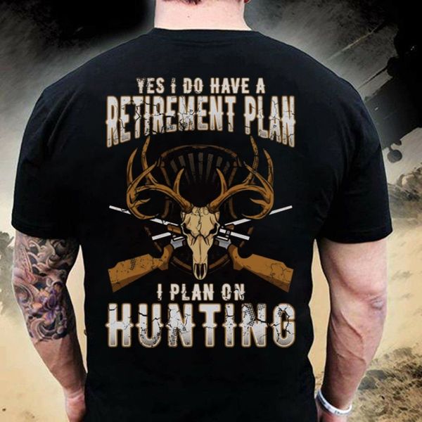 

hunting retirement plan dad men short sleeve t-shirt