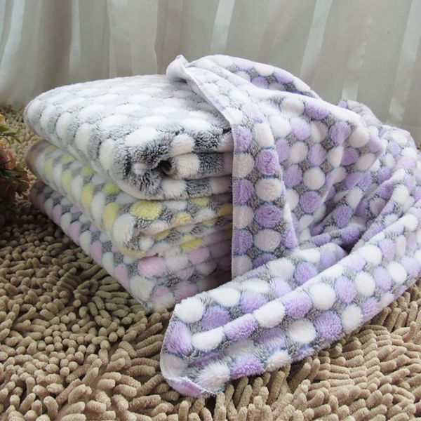 

pet blanket dog mat winter soft warm fleece dog cushion dot print breathable sleeping bed cover pad for small medium dogs cats
