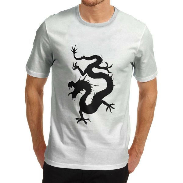 

fantasy oriental dragon silhouette cotton novelty t shirt men women fashion plus size tee shirt