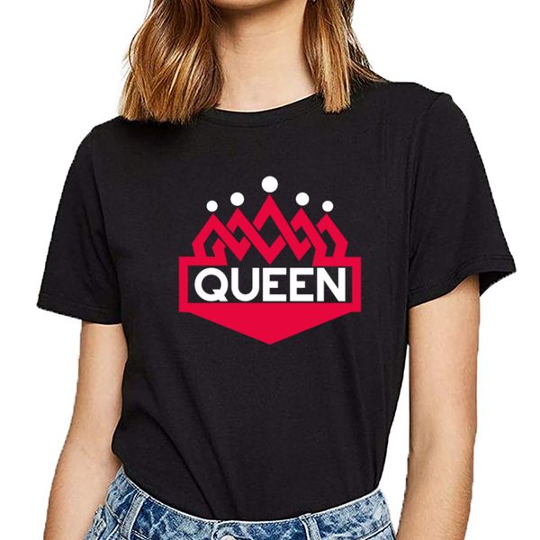 

t shirt women king and queen vogue vintage print female tshirt
