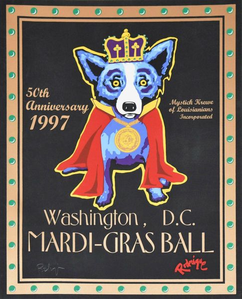 

george rodrigue blue dog washington mardi gras home decoration oil painting on canvas wall art canvas pictures wall decor 200912