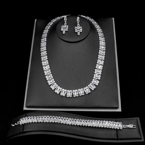 

sederyla ale african 3pc bridal jewelry sets new fashion dubai jewelry set for women wedding party accessories design, Silver