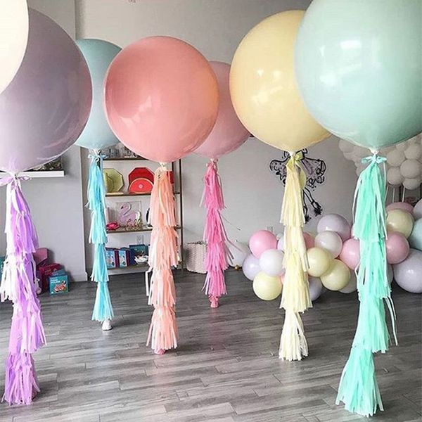 

12inch вставить giant круглый шары baby shower день рождения свадебные украшения macaron латексные шары розовый синий большой globos 100шт