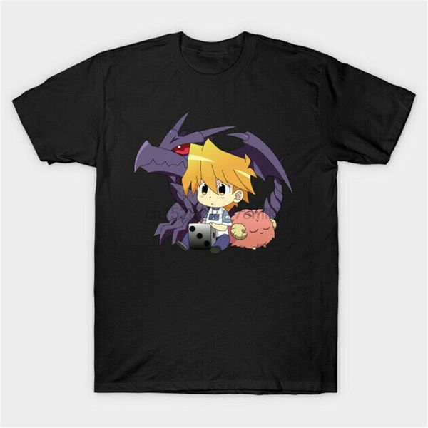 

chibi cute joey wheeler и черный дракон sheep и dice yu-gi-oh черная футболка новая cooltee рубашка