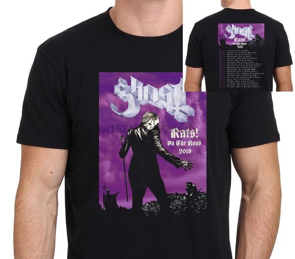 

новый ghost крыса! на дороге тур мужчины черная футболка мультфильм печати с коротким рукавом рубашки бесплатная доставка