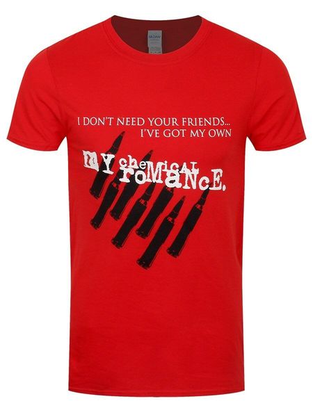

my chemical romance t-shirt friends men's red 3d t shirt men plus size cotton tee