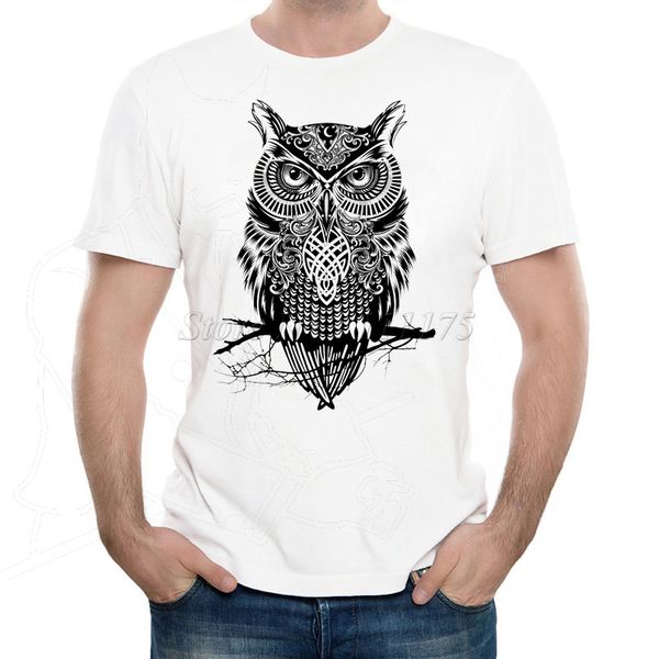 

новые поступления 2019 мужской мода воин совы дизайн футболка прохладного лето tops высокого качество с коротким рукавом тройника