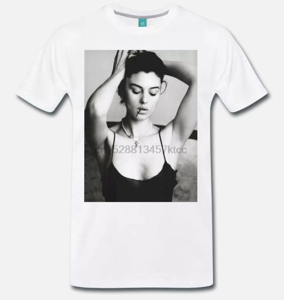 

t-shirt maglia monica bellucci attrice model moda italia mito 2 s-3xl 100% cotton short sleeve o-neck tee shirts
