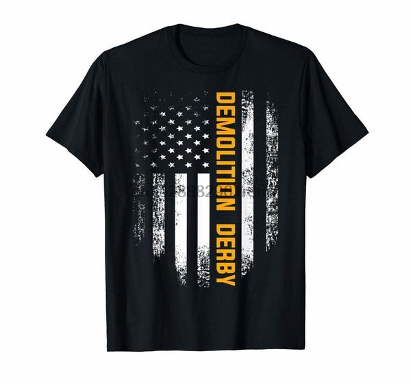 

clothing vintage american usa flag demolition derby t shirt racing 6320