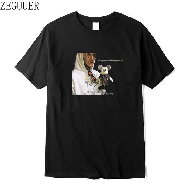 

мода lil пдкв печати t shirt мужчин летние топы меле с коротким рукавом повседневная сыпучие футболки мужчин футболка