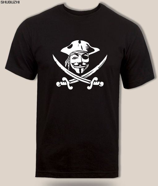 

anonymous t-shirt pirate of the caribbean spoof funny novelty parody fawkes tee men brand tee-shirt summer cotton man tshirt